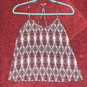 pink tank with design